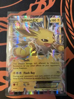 Pokemon XY Generations Jolteon EX Full Art Holo Card 28/83 Ultra Rare NM - Image 1