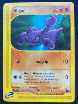 Pokemon Card Gligar 59/144 common 2003 Skyridge LP - Image 1