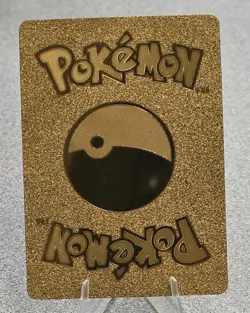Pokemon Flareon VMAX 320hp Gold Foil Fan Art Collector Card TCG - Image 2