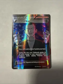 Pokemon TCG Trainer Giovanni's Scheme Full Art Breakthrough Card 162/162 - Image 1