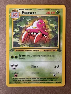 Parasect 41/64 Jungle 1st Edition Non-Holo Uncommon Pokemon Card NM+ - Image 1