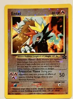 Pokemon Entei #34 Black Star Promo Reverse Holo Card - Image 1