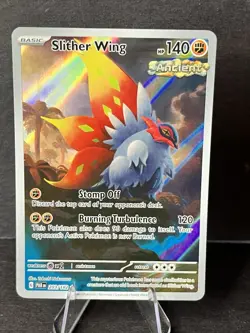 Pokemon TCG Slither Wing Illustration Rare Holo Card 203/182 Sv04: Paradox Rift - Image 1