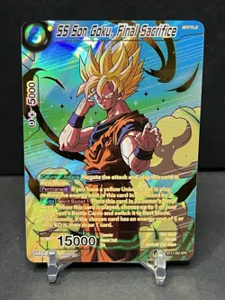 DRAGON BALL SUPER CARD GAME SS SON GOKU, FINAL SACRIFICE SPR BT17-093 NM HOLO - Image 1