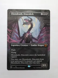 MTG Ebondeath, Dracolich (AFR) Adventures In The Forgotten Realms Borderless 292 - Image 1