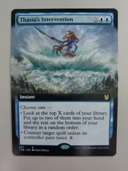 MTG Thassa's Intervention Theros Beyond Death 207 Borderless Rare - Image 1