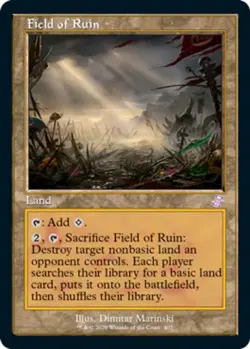1x Field of Ruin Light Play MTG Magic - Kid Icarus - - Image 1