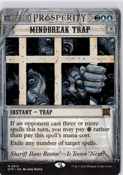 Mindbreak Trap Outlaws of Thunder Junction: Breaking News Regular NM Mythic 0012 - Image 1