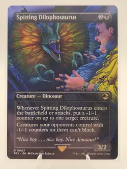 MTG SPITTING DILOPHOSAURUS BORDERLESS NM REX 0003 -Argo- - Image 3