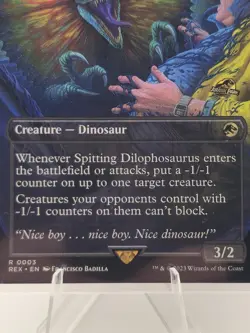 MTG SPITTING DILOPHOSAURUS BORDERLESS NM REX 0003 -Argo- - Image 4