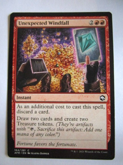 MTG Unexpected Windfall Adventures Forgotten Realms Light Play!! - Image 1