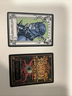 Autographed Signed, RK post token Magic The Gathering Mtg Beast 4/4 - Image 1