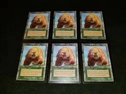 MTG 6x Magic Player Rewards Promo green MP Odyssey Bear Token ships w/ tracking - Image 1