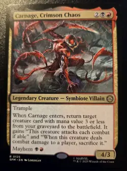 Carnage, Crimson Chaos 0125 Rare Spider-Man Magic: The Gathering - Image 1