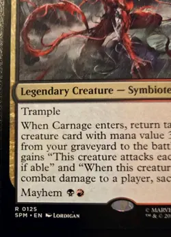 Carnage, Crimson Chaos 0125 Rare Spider-Man Magic: The Gathering - Image 4