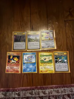 Vintage Japanese Pokemon Card Lot Gold, Silver, To A New World Set 7 Card Lot - Image 1