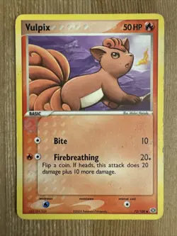 Pokemon TCG Vulpix EX Emerald 72/106 Regular Common HP - Image 1