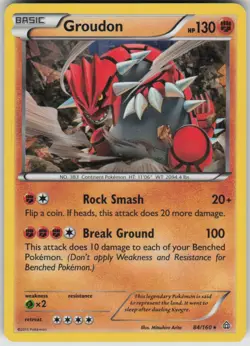 Pokemon Groudon - 84/160 (XY Primal Clash) Holo Rare Deck Exclusives 084/160 NM - Image 1
