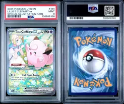 2025 POKEMON JTG SPECIAL ILLUSTRATION RARE #184 LILLIE'S CLEFAIRY EX PSA 9 - Image 3