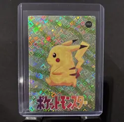 Rare Vintage Pocket Monsters Vending HOLO Prism Sticker Pikachu Pokemon 193/195 - Image 1