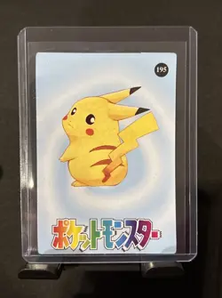 Rare Vintage Pocket Monsters Vending HOLO Prism Sticker Pikachu Pokemon 193/195 - Image 2