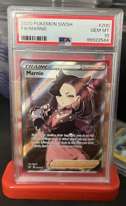 Marnie 200/202 Full Art - Pokemon TCG Sword & Shield PSA 10 GEM MT 10 - Image 1
