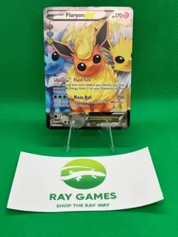 Pokemon TCG Flareon EX RC28/RC32 Generations Radiant Collection Full Art HP - Image 1