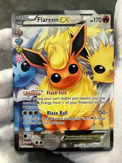 Pokemon TCG Flareon EX RC28/RC32 Generations Radiant Collection Full Art HP - Image 3