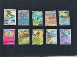 Pokemon Lot, 10 Ex V Shiny Full Art Holo Ultra Rare Mixed Languages - I Combine! - Image 1
