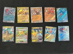 Pokemon Lot, 10 Ex V Shiny Full Art Holo Ultra Rare Mixed Languages - I Combine! - Image 1