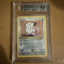 Pokemon 1999 Clefairy 5/102 Holo Thin Stamp Base Set 1st Edition BGS 8.5 - Image 1