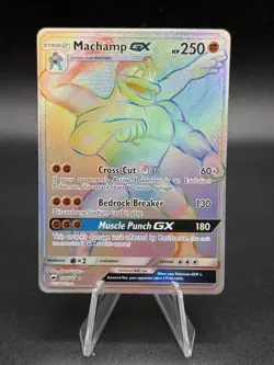 Pokemon TCG NM Machamp GX Burning Shadows 154/147 Secret Rare Rainbow MP CG3 - Image 1