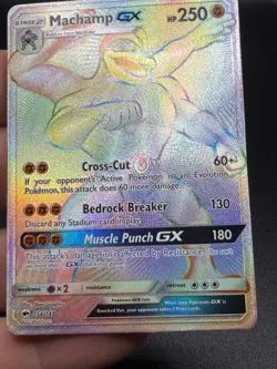 Pokemon TCG NM Machamp GX Burning Shadows 154/147 Secret Rare Rainbow MP CG3 - Image 2