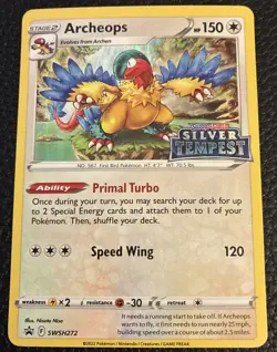 Pokemon TCG Archeops Prerelease Promo Silver Tempest SWSH272 Sword & Shield NM - Image 1
