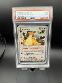 2003 Pokemon EX Dragon Dragonite EX Holo 90/97 PSA 1 - Image 1