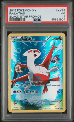 2015 POKEMON XY BLACK STAR PROMO LATIAS #XY78 HOLO PSA 7 NM #115891904 - Image 1