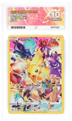 Pokemon Pikachu Special Art Crown Zenith 160/159 Ace 10 Perfect Subgrades - Image 1