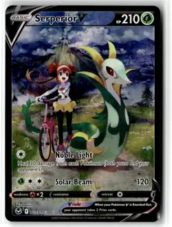 Serperior V ⭐ TG13/TG30 Holo Rare V Silver Tempest Trainer Gallery Pokemon NM - Image 1