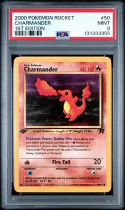 2000 Pokemon 1st Edition Rocket Charmander | PSA 9 - Image 1