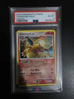 PSA 6 Charizard 1/99 Arceus Holo Rare Pokemon - Image 1