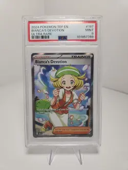 Pokemon PSA 9 Mint Bianca's Devotion 197/162 Holo Ultra Rare Temporal Forces en - Image 1