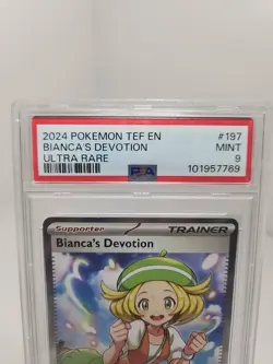 Pokemon PSA 9 Mint Bianca's Devotion 197/162 Holo Ultra Rare Temporal Forces en - Image 2