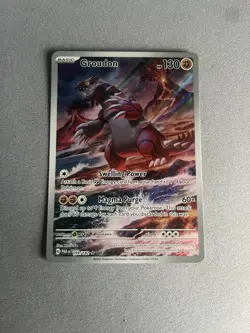 Pokemon TCG Groundon Paradox Rift 199/182 Holo Illustration Rare - Image 1