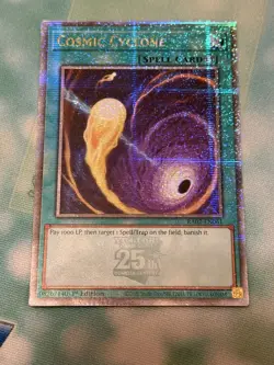 Cosmic Cyclone 1st Edition Quarter Century Secret Rare RA02-EN061 Yu-Gi-Oh! - Image 2