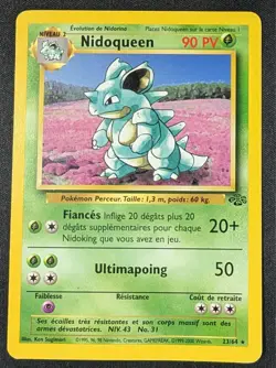 Nidoqueen 23/64 Jungle-Unlimited Edition Regular Pokemon Card Vintage #23 - Image 1