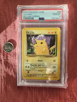 1999 Pokemon Game #58 Pikachu Yellow Cheeks PSA 10 Card GEM MINT! NEW CERT CLEAN - Image 1