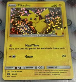 Pokemon Pikachu 25/25 HOLO Card 25th Anniversary Mcdonalds Promo 2021 Near Mint - Image 3