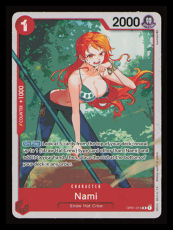Nami OP01-016 R Three Captains Rare Alt Art AA One Piece Card Game English NM - Image 1