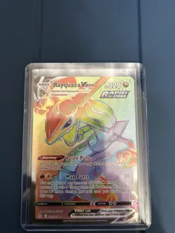 Pokemon Rayquaza VMAX 217/203 Secret Rare Full Art Holo Evolving Skies Card - Image 1
