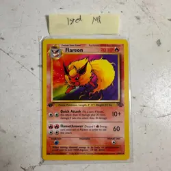 Flareon 19/64 Pokemon Jungle Set 1st Edition Holo Rare Trading Card Game TCG - Image 1